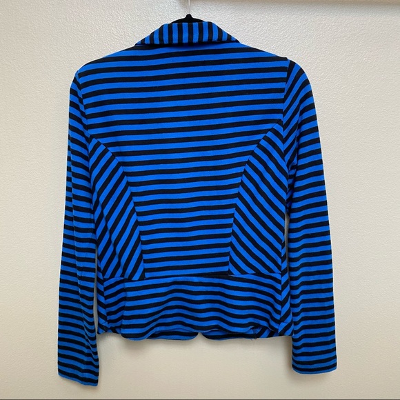 A.N.A. Black & Blue Striped Blazer Size M - Picture 2 of 7